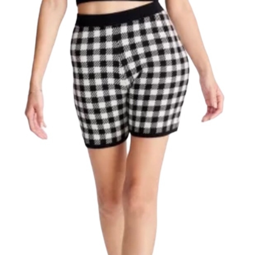 Future Collective LIMITED EDITION Gingham Check Biker Style Shorts